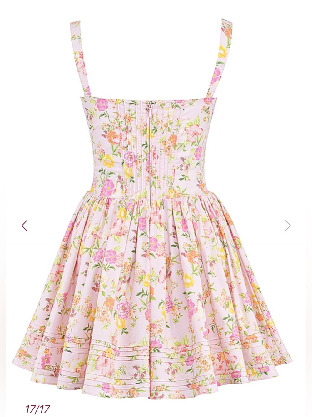 NWT HOUSE OF CB NATASSIA - Pink Meadow Cotton Mini Dress Size XS Longer length - Picture 10 of 16